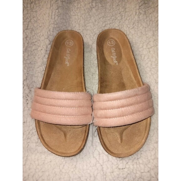 Cat & Jack Girls Summer Sandals Slide-On Size 13 Pink - Picture 1 of 5